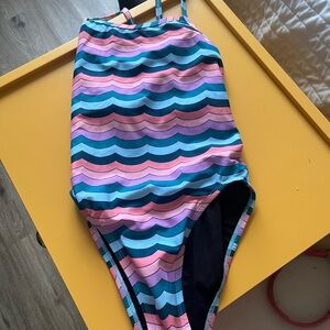 Colorful Striped Swimsuit